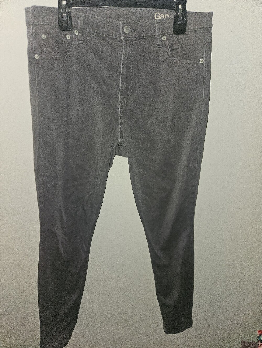 Gap Womans True Skinny High Rise Gray Pants Size 33R - Picture 2 of 12